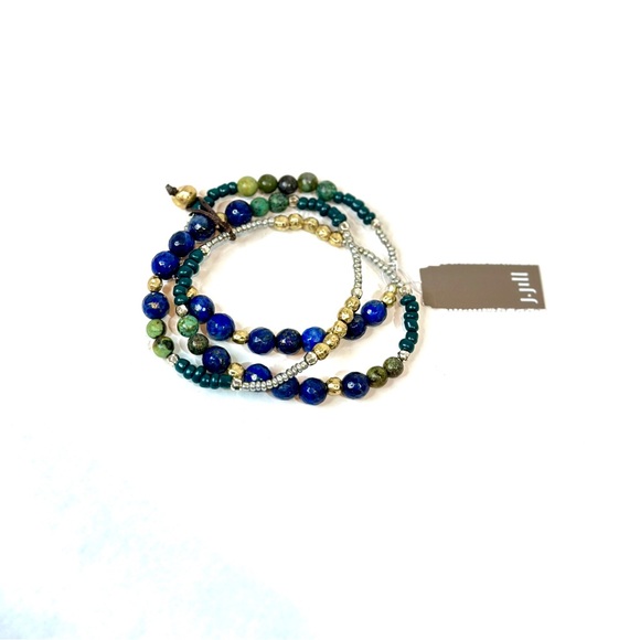 J.Jill Mixed Beaded Stretch Bracelet Set - NWT - Picture 3 of 7